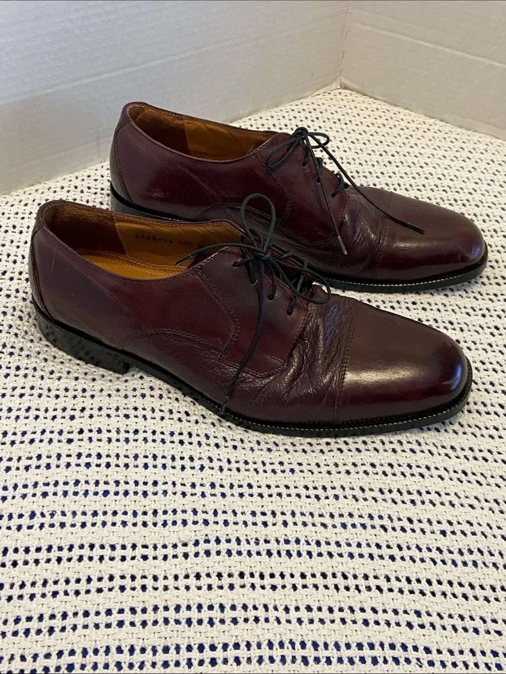 Pronto Uomo Firenze Cap-Toe Derby Oxford in brown leather/Italy Size 101/2